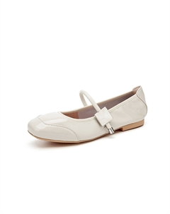 Плоские туфли Мэри Джейн для женщин экрю, цвет Ecru Quicheshoes