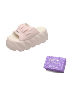 Женские противоскользящие шлепанцы-слипоны розовые, цвет Pink Alxnan