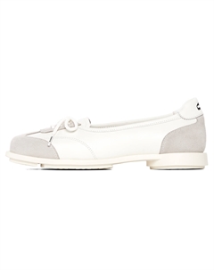 Круглые квадратные повседневные туфли на каблуке 2 см женские белые, цвет White Choco concert