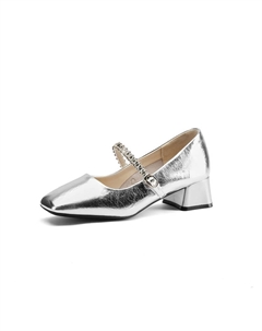 Мэри Джейн туфли женские экрю, серебро, шампань голд - серебро, цвет Silver Josiny