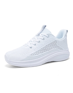 Дышащие низкие беговые кроссовки женские бело-серые, цвет White Gray Tonybear