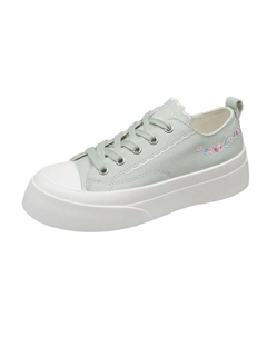 Женские низкие кеды из холста мятного цвета, цвет Mint Green Jimixiong