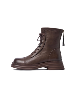 Короткие женские ботинки мартина коричневые, цвет Brown Josiny