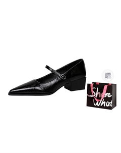 Туфли Мэри Джейн для женщин черные с сумкой для покупок, цвет Black+Shopping Bag Bigtree