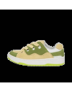 Женские скейтерские кеды лоу-топ желто-зеленые, цвет Yellow Green Jimixiong