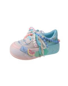 Легкие низкие скейтерские туфли для женщин с эффектом увеличения роста небесно-голубые, цвет Sky Blue Tonybear