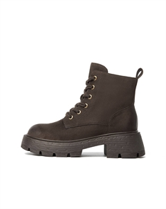 Короткие ботинки Мартин 5 см женские коричневые без подкладки, цвет Brown (Unlined) Josiny