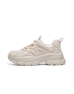 Женские кроссовки на платформе с низким голенищем абрикосового цвета (высота каблука 6 см), цвет Apricot (Heel Height 6cm) Josiny