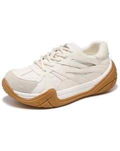 Женские низкие кэжуал кеды 4,5 см бежевые, цвет Beige 15 mins