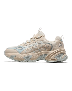 Антискользящие и износостойкие утепленные массивные кроссовки женские бежево-бело-голубые, цвет Beige White Blue Camel