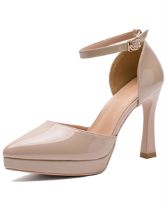 Женские туфли на платформе с массивным каблуком розовые, цвет Pink Goso