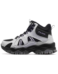 Антискользящие и износостойкие утепленные полувысокие уличные ботинки женские - гречишно-серый/черный, цвет Buckwheat Gray/Black Camel