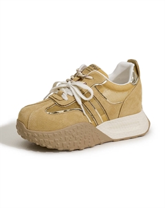 Женские низкие повседневные туфли на платформе устойчивые к истиранию нескользящие однотонные желтые, цвет Yellow Milan love song