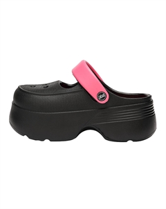Клоги женские черно-розовые, цвет Black Pink Cat power