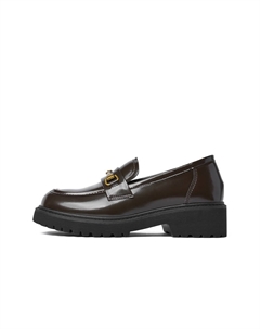 Женские лоферы на платформе 4,5 см тёмно-коричневые, цвет Dark Brown Josiny