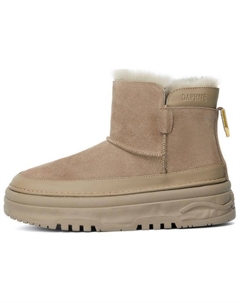 Женские зимние ботинки замшевые противоскользящие, бежевый Daphne