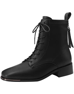 Женские черные ботинки на каблуке около 3,6 см, цвет Black Mulinsen