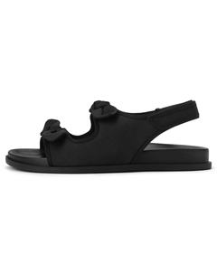 Маленькие пляжные сандалии CK 1,7 см женские черные текстурированные, цвет BLACK TEXTURED Black Textured Charles&keith