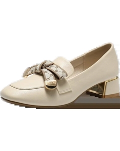 Женские лоферы бежевые, цвет Beige Mulinsen