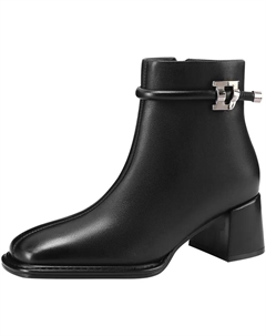 Женские черные ботинки на каблуке около 5,2 см, цвет Black Mulinsen