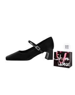 Туфли Мэри Джейн для женщин черные с сумкой для покупок, цвет Black+Shopping Bag Bigtree