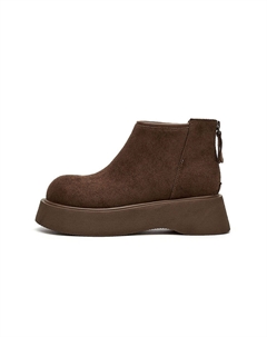 Женские зимние ботинки короткие на платформе, коричневый Daphne