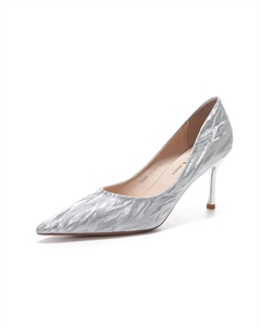 Серебряные туфли на шпильке для женщин, цвет Silver Weishibangwei