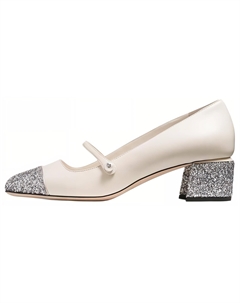 Туфли-лодочки Elisa 45mm, бело-серебристые Jimmy choo