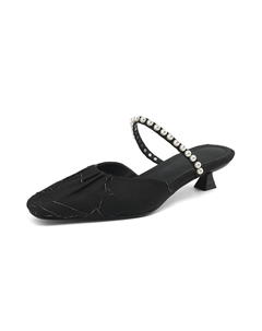 TPR Подошва Устойчивые к запаху Износостойкие Противоскользящие Защитные Тапочки для женщин, Черный Echo&yolo