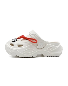 Клоунские тематические сабо унисекс красно-белые Oubt