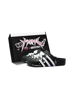 ADILETTE CLOGS Сланцы с обёрнутым носком Унисекс Чёрный Фиолетовый Adidas