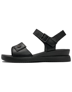 Женские сандалии на одной застежке 4 см черные, цвет Black Josiny