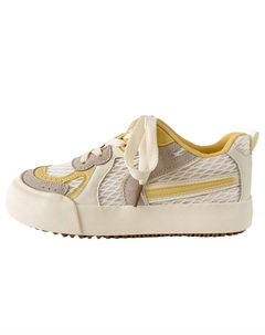 Дышащие женские скейтерские кеды низкие кремово-желтые, цвет Cream Yellow Jimixiong