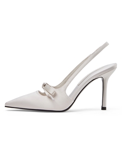 Женские сандалии CK One на тонком ремешке 9 см светло-серые, цвет Light Grey Light Gray Charles&keith