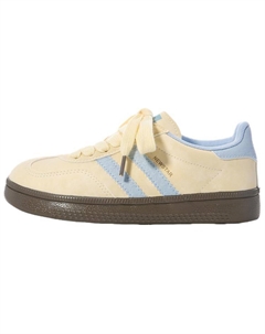 Женские низкие скейтерские кроссовки желто-синие, цвет Yellow Blue Jimixiong