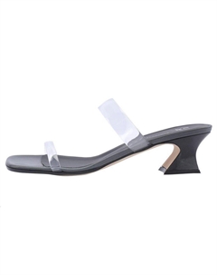 Женские мюли с открытым носком Aude Plexi 45мм черные Giuseppe zanotti