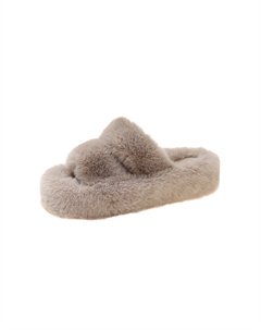 Слипоны на платформе 5 см женские молочно-бежевые, с двойной полосой Shit