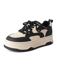 Женские скейтерские кеды Low Top, бежево-черные Josiny