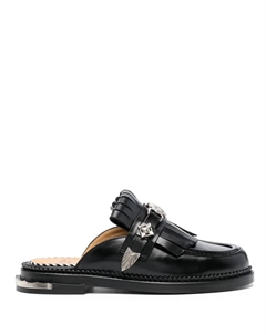 Слиперы с бахромой, черный Toga pulla