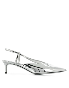 Туфли-лодочки с ремешком на пятке, серебряный Givenchy