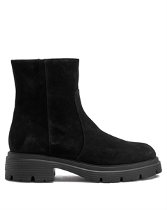 Ботинки на платформе с молнией, черный Stuart weitzman