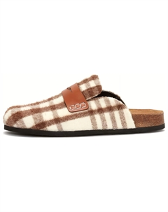 Женские тапочки с запахом на носок коричневые Jw anderson