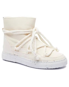 Женские зимние ботинки текстильные на шнуровке, белый Inuikii