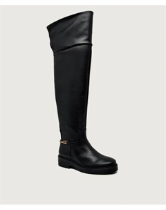 Кожаные сапоги для верховой езды, черный Tommy hilfiger