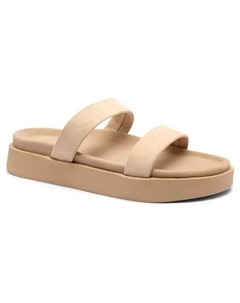 Тапочки из кожи с ремешками, бежевый Inuikii