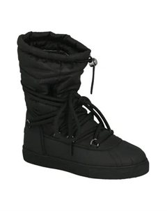 Женские зимние ботинки текстильные высокие, черный Inuikii