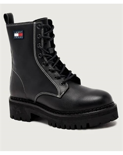 Кожаные ботильоны на платформе, черный Tommy jeans