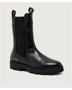 Кожаные ботинки челси, черный Tommy hilfiger