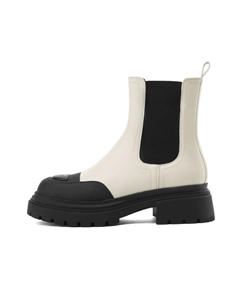 Женские замшевые сапоги Chelsea Boots 5cm Ecru, цвет экрю (на флисовой подкладке) Josiny