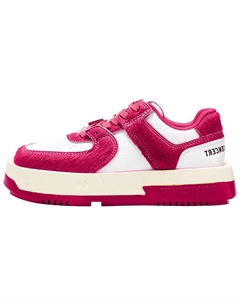 Кожаные Кроссовки для Скейтбординга С Конским Волосом Низкие Стильные Унисекс Фуксия Choco concert